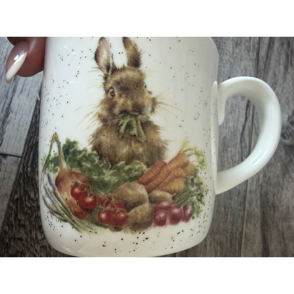 Royal Worcester Wrendale Grow Your Own 14oz Mug Large Hare Rabbit China Cup - Picture 4 of 7